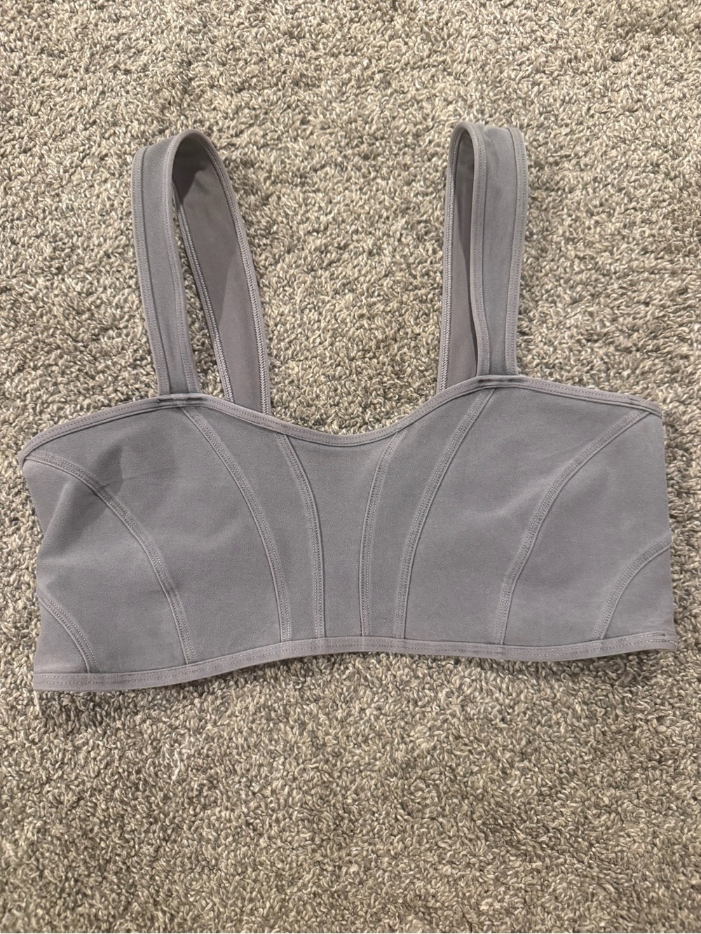 Alo yoga sunray bra washed grey color size large